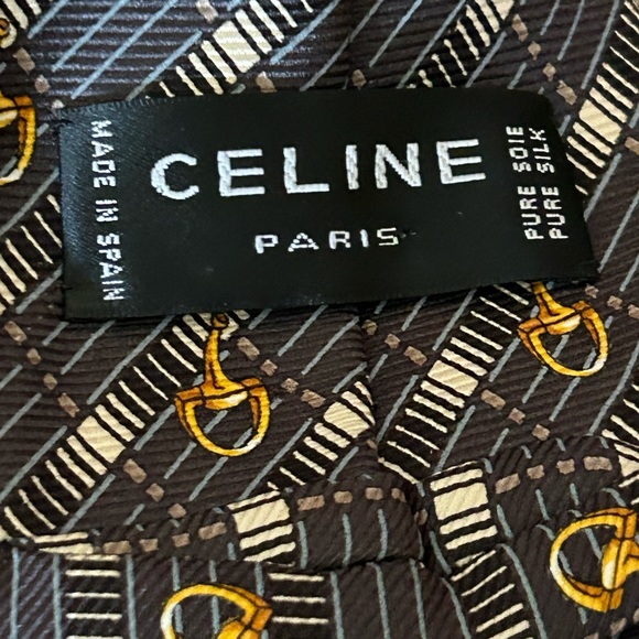 Celine men’s tie horsebit gray 60” - Picture 6 of 6